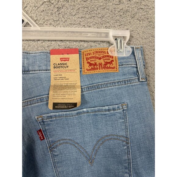 Levis Women's Classic Bootcut Jeans Size 14 Medium W32 L32 Denim Blue NWT's - Picture 5 of 8